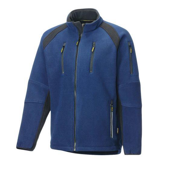 HR. FLEECE JACKE 8765 MARINE/SCHWARZ