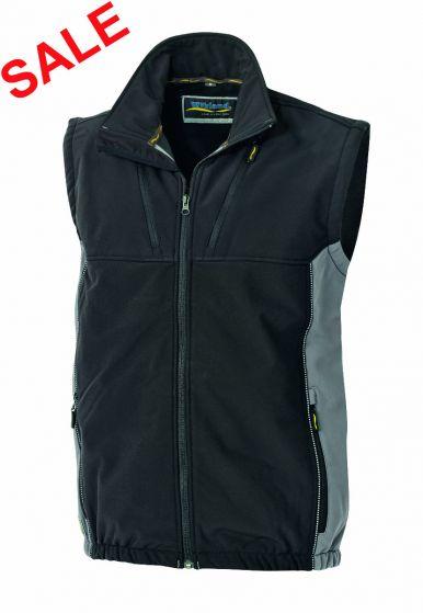 °°SOFTSHELL-GILET 8637 SCHWARZ/GRAU