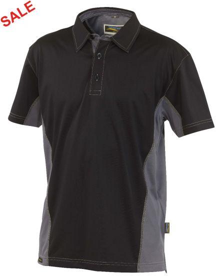 °Hr. Polo-Shirt 1822 Schwarz/Grau