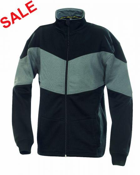 °ZIP-SWEATJACKE 1487 SCHWARZ/GRAU