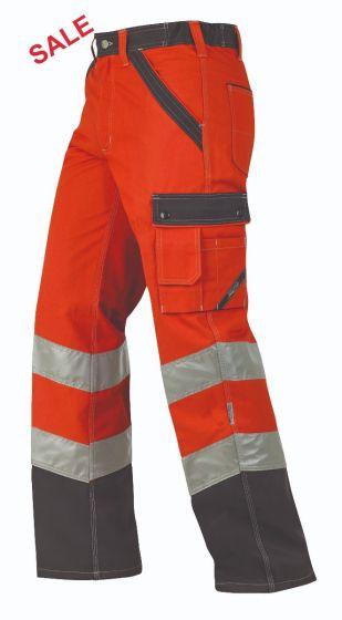 °HR. ARBEITSHOSE ISO20471 1212 ROT/ANTH.