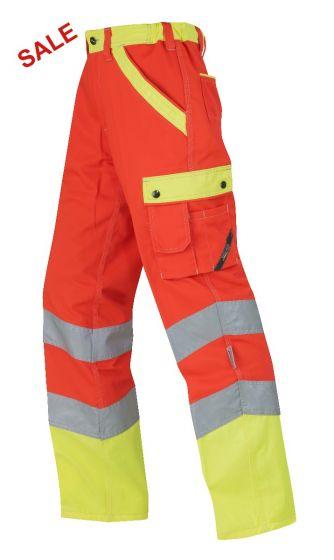 °HR. ARBEITSHOSE ISO 20471 1212 ROT/GELB
