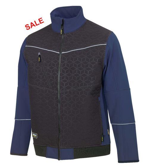 °SOFTSHELL JACKE 8701 MARINE/SCHWARZ